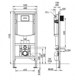 Унитаз Villeroy&Boch Omnia Architectura Directflush 5684HR01 + Сиденье + Инсталляция ViConnect 92246100 + Кнопка смыва 92249061