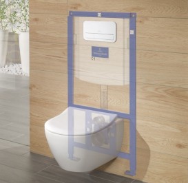 Унитаз подвесной Villeroy&Boch коллекция Subway 2.0 56001001+9M68S101 + Инсталляция ViConnect 92246100 + Кнопка смыва 92249061