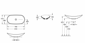 Раковина для ванної накладна Villeroy & Boch колекція My Nature біла 411080R1