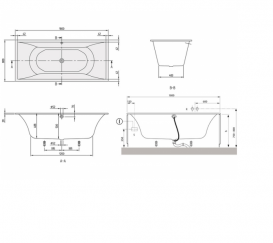 Villeroy&Boch Ванна отдельно стоящая La Belle 180х80 см BQ180LAB2PDV-96