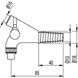 Винний кран Tres №1 хром 001010