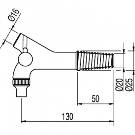 Винний кран Tres №2 хром 002010