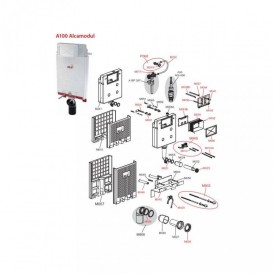 Вкладиш гофрування AlcaPlast пластик M023ND