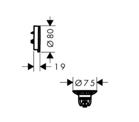 Зовнішня частина для зливу та переливу для ванни Hansgrohe Flexaplus білий/чорний матовий 58187670