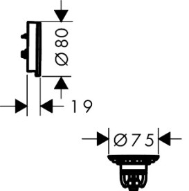 Внешняя часть для слива и перелива для ванны Hansgrohe Flexaplus хром 58188000
