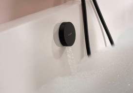 Зовнішня частина для зливу-переливу з наповненням для ванни Hansgrohe Exafill білий/чорний матовий 58119670