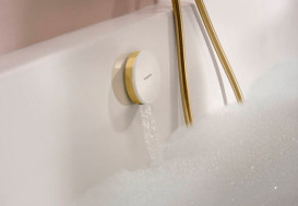 Зовнішня частина для зливу-переливу з наповненням для ванни Hansgrohe Exafill білий/золото 58119990