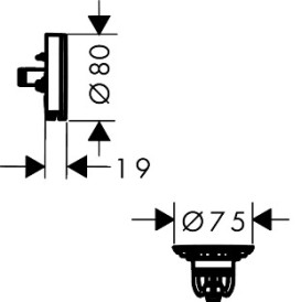 Зовнішня частина для зливу-переливу з наповненням для ванни Hansgrohe Exafill хром 58131000