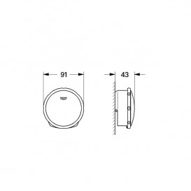 Внешняя часть сливного гарнитура GROHE Talentofill (наливной и слив  перелив) хром 19952000