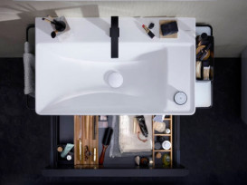 Органайзер для тумбы Hansgrohe IntraStoris 13х34 см с волнообразным профилем натуральный дуб 54147230