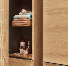 Органайзер для тумбы Hansgrohe IntraStoris 13х34 см с волнообразным профилем натуральный дуб 54147230