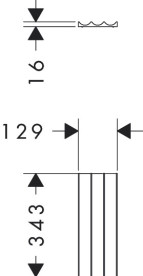Органайзер для тумбы Hansgrohe IntraStoris 13х34 см с волнообразным профилем натуральный дуб 54147230