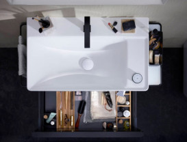 Органайзер для тумбы Hansgrohe IntraStoris 14х34 см с волнообразным профилем натуральный дуб 54148230