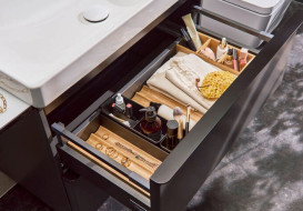 Органайзер для тумбы Hansgrohe IntraStoris 14х34 см с волнообразным профилем натуральный дуб 54148230