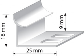 Внутрішній профіль Salag h9 мм 2.5 м алюмінієвий натуральний A039xx