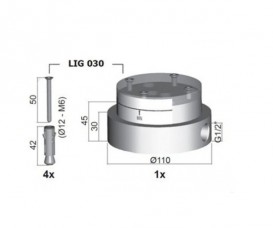 Внутренняя часть к напольному смесителю Paffoni Light хром LIG 030 CR