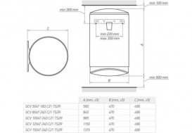 Водонагрівач електричний накопичувальний Tesy Modeco 120 л GCV 1204724D C21 TS2RС
