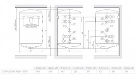 Водонагреватель комбинированный Tesy BiLight 150 л белый GCV7/4S2 (L) 1504420 B11 TSRP