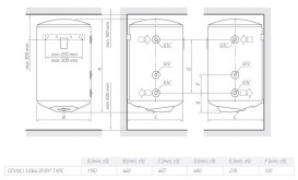 Водонагрівач комбінований Tesy BiLight 120 л білий GCVS (L) 12044 20 B11 TSRP