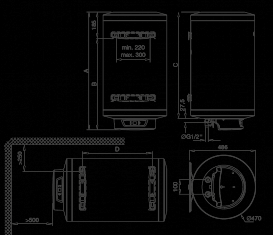 Водонагрівач накопичувальний Bosch Tronic 8000 T ES 120-5 2000W BO H1X-EDWRB сухий ТЕН 7736503149