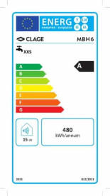 Водонагрівач проточний Clage MBH 6 5.7кВт білий 1500-16006