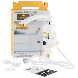 Водонагрівач проточний Kroner KRM Volt-CW092 з краном білий/хром CV020442