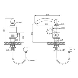 Водонагрівач проточний Kroner KRM Volt-CW092 з краном білий/хром CV020442