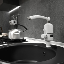 Водонагрівач проточний Kroner KRM Volt-CW092 з краном білий/хром CV020442