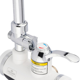 Водонагрівач проточний Kroner KRM Volt-CW191WMDS із краном та душовим гарнітуром хром/білий CV023249