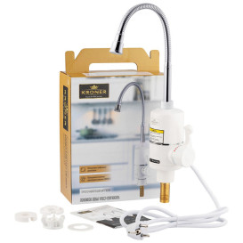 Проточний водонагрівач Kroner KRM Volt-CW190RFA з краном хром/білий CV023246