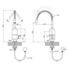 Проточний водонагрівач Kroner KRM Volt-CW190RFA з краном хром/білий CV023246