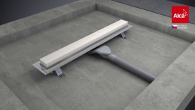 Водоотводящий желоб AlcaPlast Modular из нержавеющей стали модулярный APZ13-750