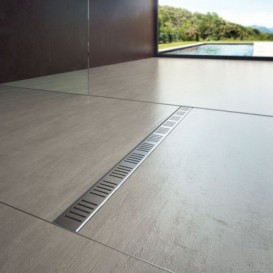 Водосточный желоб AlcaPlast APZ10 750 мм Simple нержавеющая сталь APZ10-750M