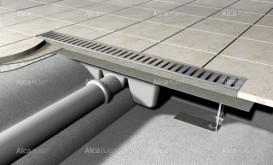 Водосточный желоб AlcaPlast APZ101 550 мм нержавеющая сталь APZ101-550