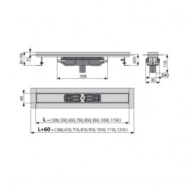 Ринва AlcaPlast APZ1106 Professional Low 850 мм APZ1106-850