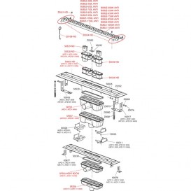 Водосточный желоб AlcaPlast APZ111 850 мм с решеткой Antivandal APZ111-850L