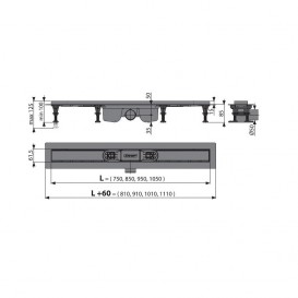Водосточный желоб AlcaPlast APZ12 Optimal 1050 мм полипропилен APZ12-1050