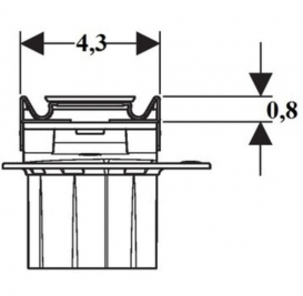 Ринва c накладної панеллю Geberit CleanLine полірований метал / матовий метал 154.150.00.1 + 154.451.KS.1