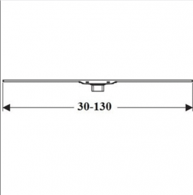 Ринва c накладної панеллю Geberit CleanLine полірований метал / матовий метал 154.150.00.1 + 154.451.KS.1