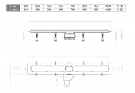 Ринва Pestan Confluo Frameless Line 750 хром матовий 13701232