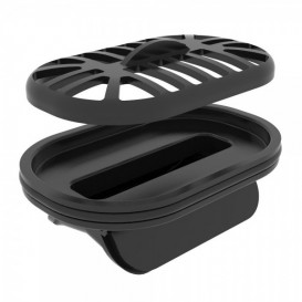 Ринва Pestan Confluo Frameless Line 850 мм чорне скло 13701206