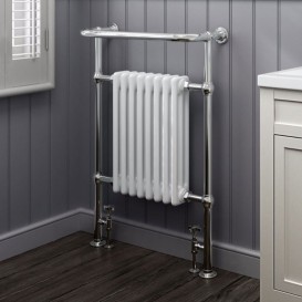 Водяний полотенцесушитель для закритих систем опалення Burlington Trafalgar 60x95 см сталь хром R1 CHR