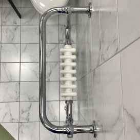 Водяний полотенцесушитель для закритих систем опалення Burlington Trafalgar 60x95 см сталь хром R1 CHR