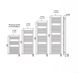 Водяний полотенцесушитель Irsap Ares Mod 818 60x81.8 см хром EIS060G15500002