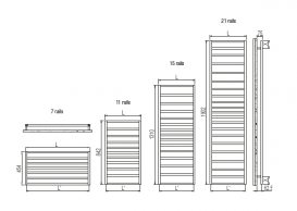 Водяний полотенцесушитель Irsap Stile 58.1x131 см матова сталь SLM058B22AS0002