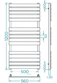 Водяной полотенцесушитель Mario Бетто 1200х560x500 4820111354788