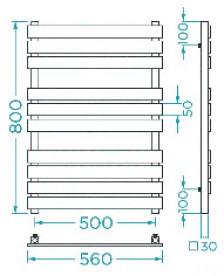 Водяной полотенцесушитель Mario Бетто 800х560x500 4820111354771