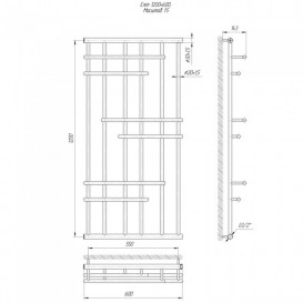 Водяной полотенцесушитель Mario Элит 1230х600/1200 мм 4820111350735