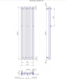 Водяний сушка для рушників Mario Inox Бітуб 1490х360/320 нержавіюча сталь полірована 4820258986736