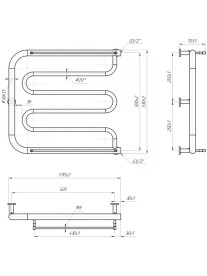 Водяна рушникосушка Mario Inox Фокстрот 530х570/500 хром 4820258987566